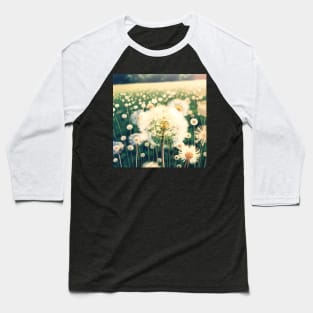 Dandelion Field Baseball T-Shirt